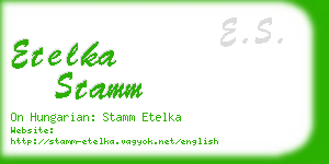 etelka stamm business card